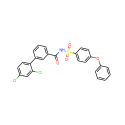 O=C(NS(=O)(=O)c1ccc(Oc2ccccc2)cc1)c1cccc(-c2ccc(Cl)cc2Cl)c1 ZINC000072181315