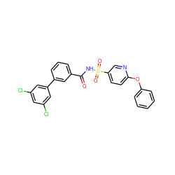 O=C(NS(=O)(=O)c1ccc(Oc2ccccc2)nc1)c1cccc(-c2cc(Cl)cc(Cl)c2)c1 ZINC000072182734