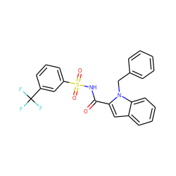 O=C(NS(=O)(=O)c1cccc(C(F)(F)F)c1)c1cc2ccccc2n1Cc1ccccc1 ZINC000034717741