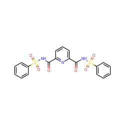 O=C(NS(=O)(=O)c1ccccc1)c1cccc(C(=O)NS(=O)(=O)c2ccccc2)n1 ZINC000073164109