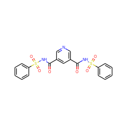 O=C(NS(=O)(=O)c1ccccc1)c1cncc(C(=O)NS(=O)(=O)c2ccccc2)c1 ZINC000073197664