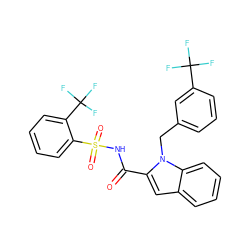 O=C(NS(=O)(=O)c1ccccc1C(F)(F)F)c1cc2ccccc2n1Cc1cccc(C(F)(F)F)c1 ZINC000034717726