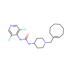 O=C(Nc1c(Cl)cncc1Cl)NC1CCN(CC2=CCCCCCC2)CC1 ZINC000028708519