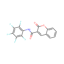 O=C(Nc1c(F)c(F)c(F)c(F)c1F)c1cc2ccccc2oc1=O ZINC000002772323