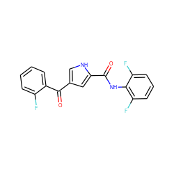 O=C(Nc1c(F)cccc1F)c1cc(C(=O)c2ccccc2F)c[nH]1 ZINC000053244023