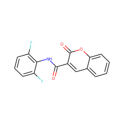 O=C(Nc1c(F)cccc1F)c1cc2ccccc2oc1=O ZINC000040895136