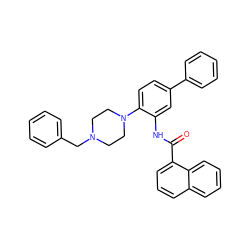 O=C(Nc1cc(-c2ccccc2)ccc1N1CCN(Cc2ccccc2)CC1)c1cccc2ccccc12 ZINC000014962007