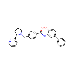 O=C(Nc1cc(-c2ccccc2)ccc1O)c1ccc(CN2CCC[C@@H]2c2ccccn2)cc1 ZINC000142300020