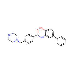 O=C(Nc1cc(-c2ccccc2)ccc1O)c1ccc(CN2CCNCC2)cc1 ZINC000140480153