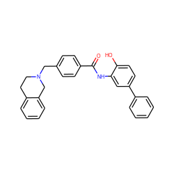 O=C(Nc1cc(-c2ccccc2)ccc1O)c1ccc(CN2CCc3ccccc3C2)cc1 ZINC000146480285