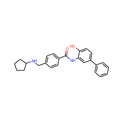 O=C(Nc1cc(-c2ccccc2)ccc1O)c1ccc(CNC2CCCC2)cc1 ZINC000142449254