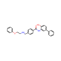 O=C(Nc1cc(-c2ccccc2)ccc1O)c1ccc(CNCCOc2ccccc2)cc1 ZINC000141831658