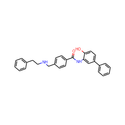 O=C(Nc1cc(-c2ccccc2)ccc1O)c1ccc(CNCCc2ccccc2)cc1 ZINC000040900649