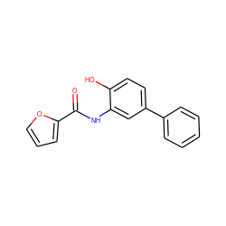 O=C(Nc1cc(-c2ccccc2)ccc1O)c1ccco1 ZINC000029127721