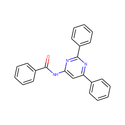 O=C(Nc1cc(-c2ccccc2)nc(-c2ccccc2)n1)c1ccccc1 ZINC000013586447