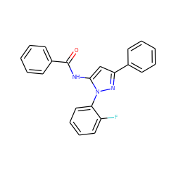 O=C(Nc1cc(-c2ccccc2)nn1-c1ccccc1F)c1ccccc1 ZINC000013704378