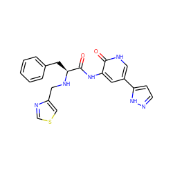 O=C(Nc1cc(-c2ccn[nH]2)c[nH]c1=O)[C@H](Cc1ccccc1)NCc1cscn1 ZINC000084723783