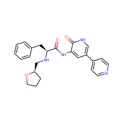 O=C(Nc1cc(-c2ccncc2)c[nH]c1=O)[C@H](Cc1ccccc1)NC[C@H]1CCCO1 ZINC000095556493