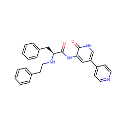 O=C(Nc1cc(-c2ccncc2)c[nH]c1=O)[C@H](Cc1ccccc1)NCCc1ccccc1 ZINC000084688556