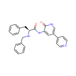 O=C(Nc1cc(-c2ccncc2)c[nH]c1=O)[C@H](Cc1ccccc1)NCc1ccccc1 ZINC000084688555