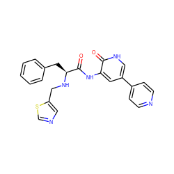 O=C(Nc1cc(-c2ccncc2)c[nH]c1=O)[C@H](Cc1ccccc1)NCc1cncs1 ZINC000096284446