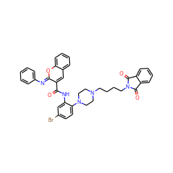 O=C(Nc1cc(Br)ccc1N1CCN(CCCCN2C(=O)c3ccccc3C2=O)CC1)c1cc2ccccc2o/c1=N\c1ccccc1 ZINC000095602082