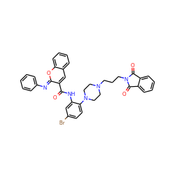 O=C(Nc1cc(Br)ccc1N1CCN(CCCN2C(=O)c3ccccc3C2=O)CC1)c1cc2ccccc2o/c1=N\c1ccccc1 ZINC000095602085