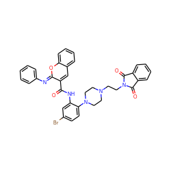 O=C(Nc1cc(Br)ccc1N1CCN(CCN2C(=O)c3ccccc3C2=O)CC1)c1cc2ccccc2o/c1=N\c1ccccc1 ZINC000095601220