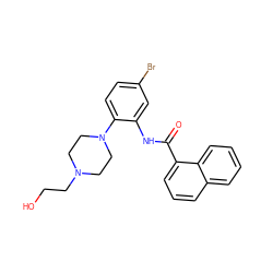 O=C(Nc1cc(Br)ccc1N1CCN(CCO)CC1)c1cccc2ccccc12 ZINC000014962003