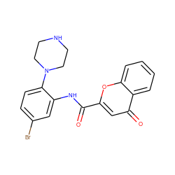 O=C(Nc1cc(Br)ccc1N1CCNCC1)c1cc(=O)c2ccccc2o1 ZINC000034803867