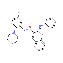 O=C(Nc1cc(Br)ccc1N1CCNCC1)c1cc2ccccc2o/c1=N\c1ccccc1 ZINC000095602213