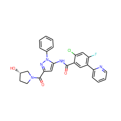 O=C(Nc1cc(C(=O)N2CC[C@H](O)C2)nn1-c1ccccc1)c1cc(-c2ccccn2)c(F)cc1Cl ZINC001772643637