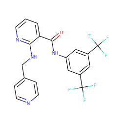 O=C(Nc1cc(C(F)(F)F)cc(C(F)(F)F)c1)c1cccnc1NCc1ccncc1 ZINC000028957081