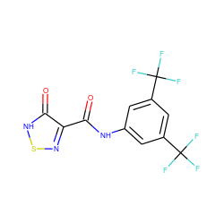 O=C(Nc1cc(C(F)(F)F)cc(C(F)(F)F)c1)c1ns[nH]c1=O ZINC001540431891