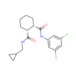 O=C(Nc1cc(Cl)cc(Cl)c1)[C@H]1CCCC[C@H]1C(=O)NCC1CC1 ZINC000045314928