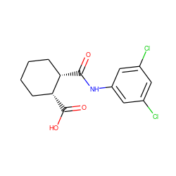 O=C(Nc1cc(Cl)cc(Cl)c1)[C@H]1CCCC[C@H]1C(=O)O ZINC000000461742