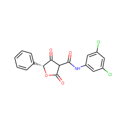 O=C(Nc1cc(Cl)cc(Cl)c1)C1C(=O)O[C@H](c2ccccc2)C1=O ZINC000101456111