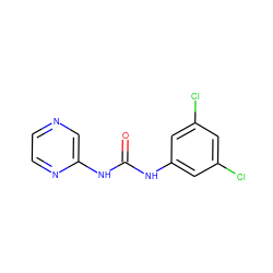 O=C(Nc1cc(Cl)cc(Cl)c1)Nc1cnccn1 ZINC000015934331