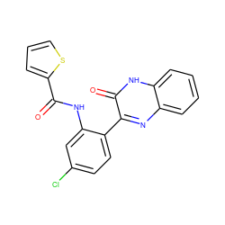 O=C(Nc1cc(Cl)ccc1-c1nc2ccccc2[nH]c1=O)c1cccs1 ZINC000095564059
