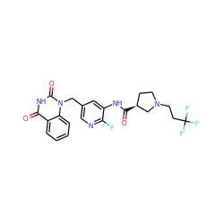 O=C(Nc1cc(Cn2c(=O)[nH]c(=O)c3ccccc32)cnc1F)[C@H]1CCN(CCC(F)(F)F)C1 ZINC001772594160