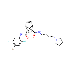 O=C(Nc1cc(F)c(Br)cc1F)[C@@H]1[C@@H]2C=C[C@H]([C@H]1C(=O)NCCCCN1CCCC1)C21CC1 ZINC000168382465