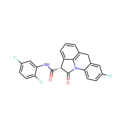 O=C(Nc1cc(F)ccc1F)[C@H]1C(=O)N2c3ccc(F)cc3Cc3cccc1c32 ZINC000026163619