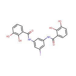 O=C(Nc1cc(I)cc(NC(=O)c2cccc(O)c2O)c1)c1cccc(O)c1O ZINC001772570687