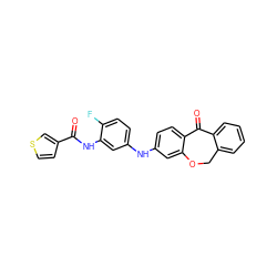 O=C(Nc1cc(Nc2ccc3c(c2)OCc2ccccc2C3=O)ccc1F)c1ccsc1 ZINC000095580378