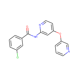 O=C(Nc1cc(Oc2cccnc2)ccn1)c1cccc(Cl)c1 ZINC000096175610