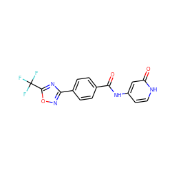 O=C(Nc1cc[nH]c(=O)c1)c1ccc(-c2noc(C(F)(F)F)n2)cc1 ZINC000142924523