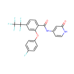 O=C(Nc1cc[nH]c(=O)c1)c1ccc(C(F)(F)C(F)(F)F)cc1Oc1ccc(F)cc1 ZINC000143210124