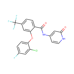 O=C(Nc1cc[nH]c(=O)c1)c1ccc(C(F)(F)F)cc1Oc1ccc(F)cc1Cl ZINC000143201452