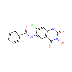 O=C(Nc1cc2c(=O)n(O)c(=O)[nH]c2cc1Cl)c1ccccc1 ZINC000035050342