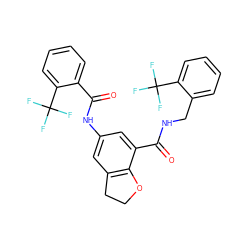 O=C(Nc1cc2c(c(C(=O)NCc3ccccc3C(F)(F)F)c1)OCC2)c1ccccc1C(F)(F)F ZINC000207725197